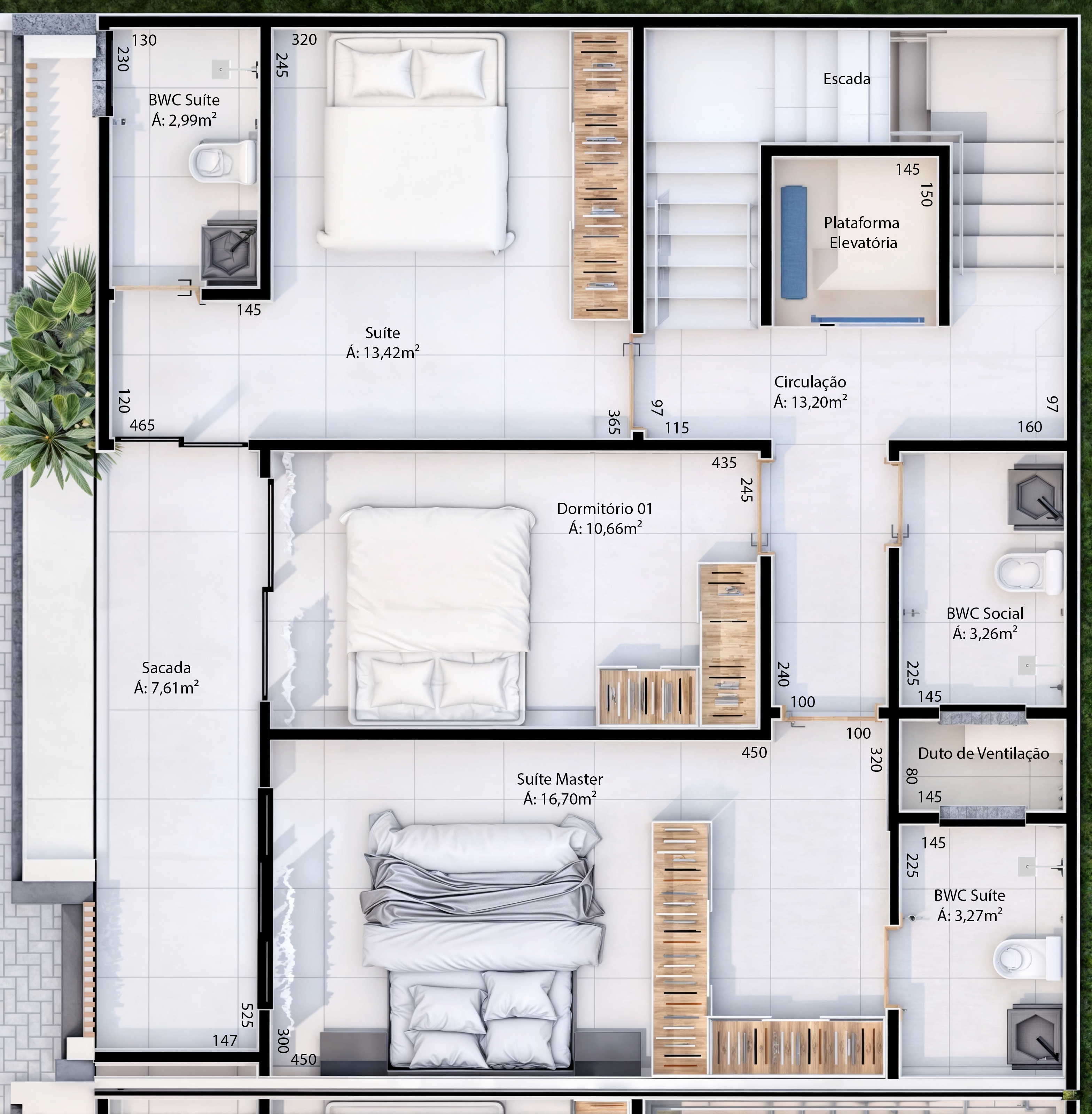 Planta Baixa Segundo Andar Triplex Fortaleza Blumenau