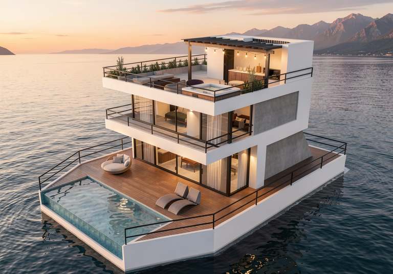 Fachada Cima Flutuante Alto padrão Apollo Água e Terra Empreendimentos